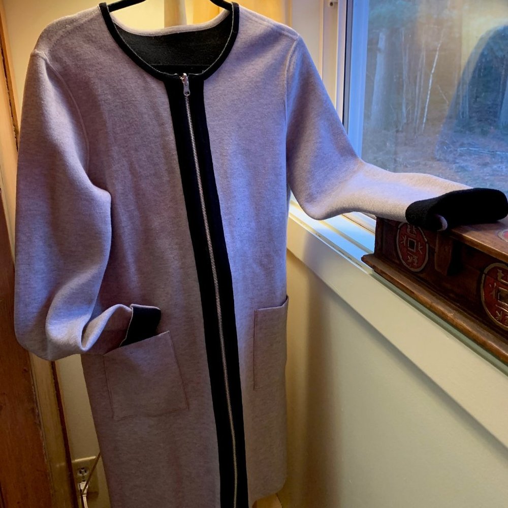 Réversible Jersey sweater 3/4, Black&Grey, Size M/L, Branded.